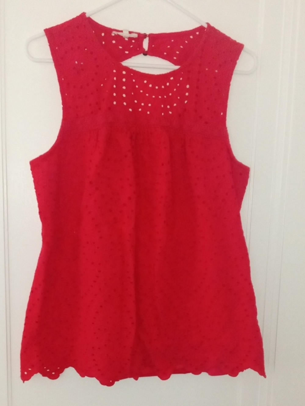 Red Eyelet Sleeveless Top - Women 0x Maurices